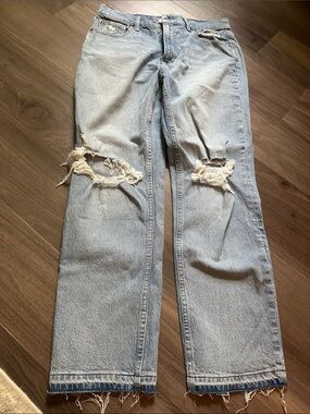 Light Blue Distressed Women's Jeans